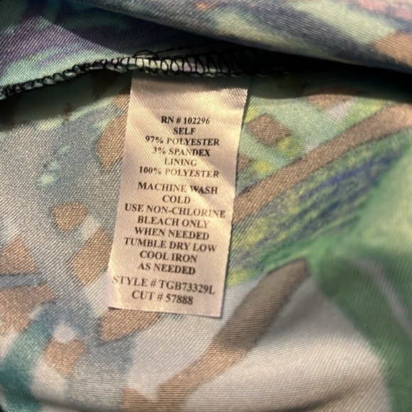 Connected Apparel Plus-Sized Sleeveless Tropical Midi Dress, Sz. 24. - Picture 8 of 12